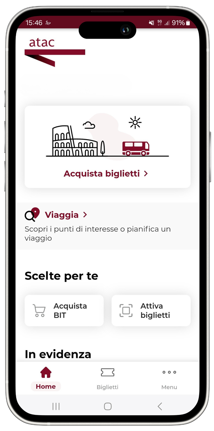 Mockup App ATAC Roma