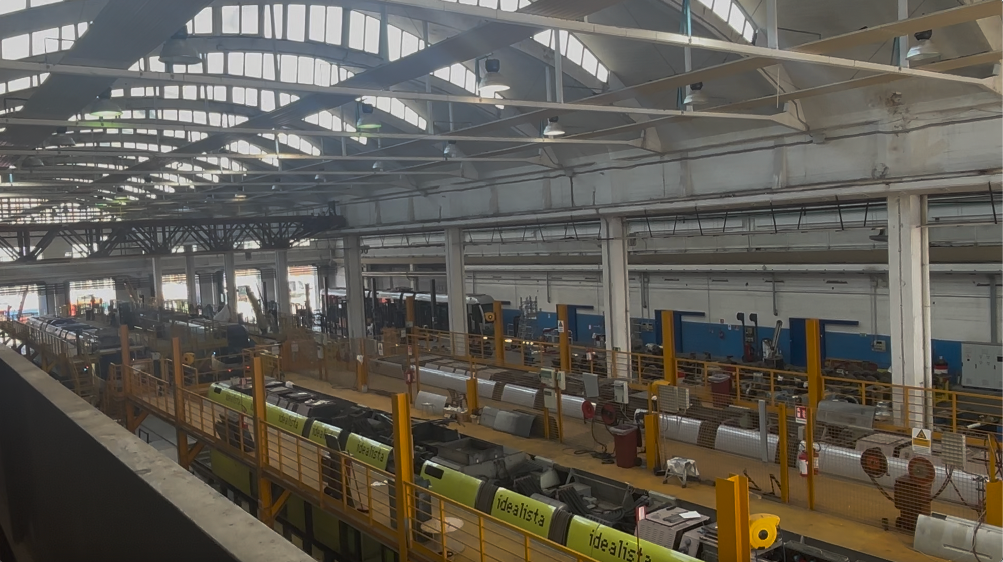 Vetture e strutture delle Officine Centrali di Prenestina nel luglio 2026